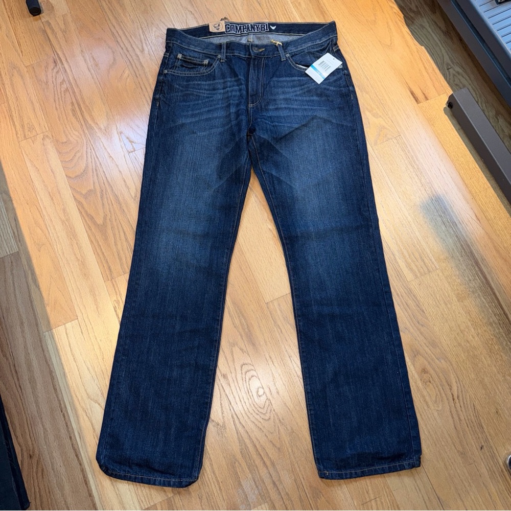 Company 81 Mens Straight Classic Fit Jeans, Sz 36 X 32, Aruba Blue, NWT